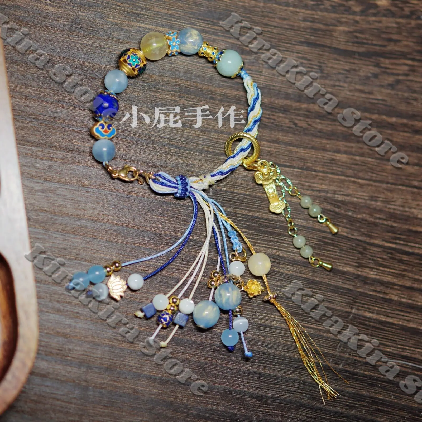 Hand Knitting Bracelet Handcraft Hands Chain Identity Ⅴ Emily Dyer Coloured Glaze Beaded Bangle Cosplay Accessories Gifts