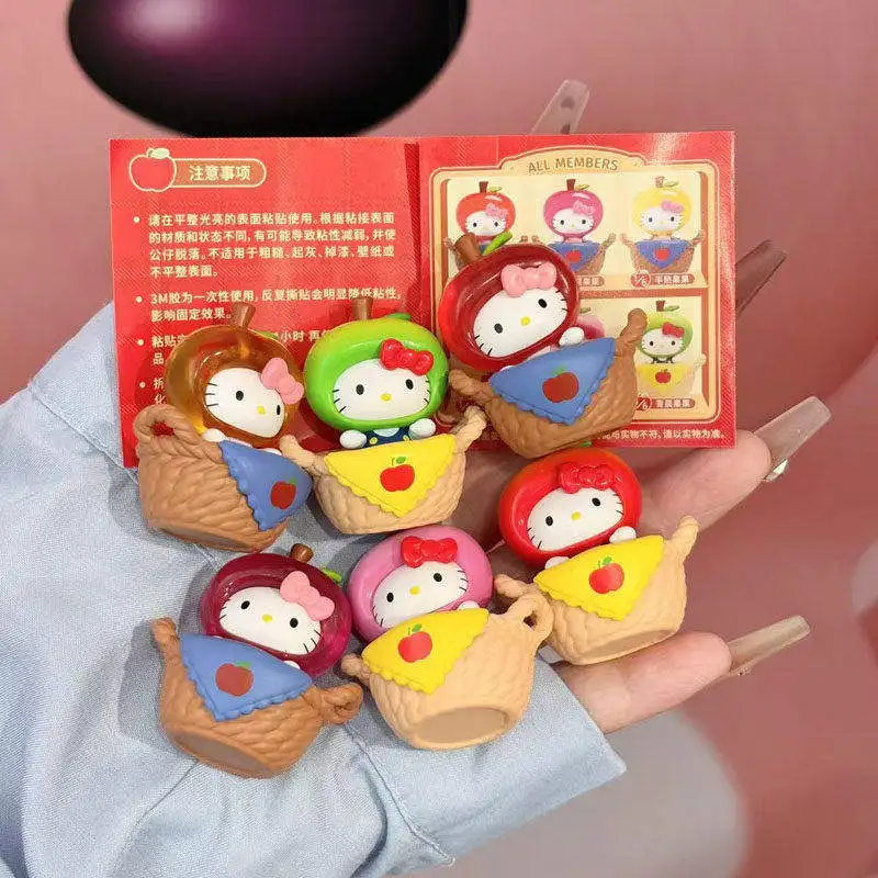 MOETCH Sanrio Hello Kitty Fruit Heart Themed Mini Shake Mystery Blind Box Gifts Toy Model Anime Figures Collect Ornaments view 4