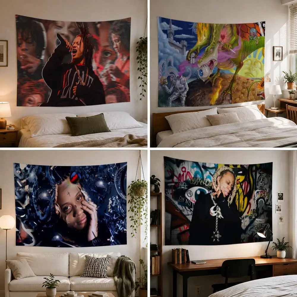 T-Trippie Redd Rapper Singer Tapestry Bedroom Living Room Bar Party House Home Dorm Interior Wall Decor Background Banner