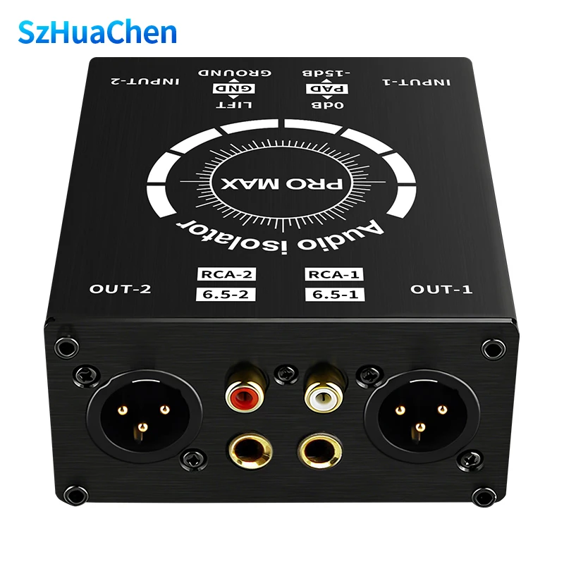 2 Channels XLR RCA TS TRS Passive Hum Eliminator Box for Audio Equipments Ground Loop Isolator Noise Filter Different Audio