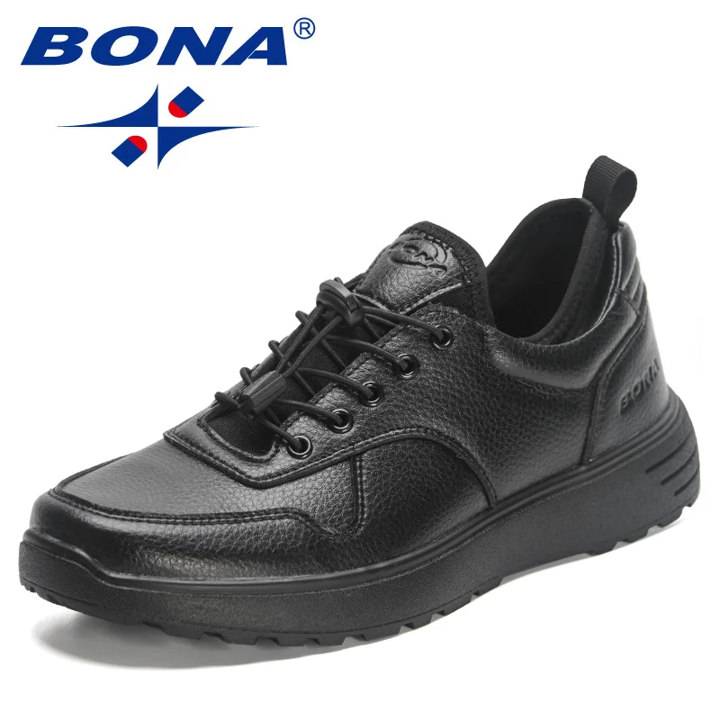 

BONA 2023 New Designers Platform Casual Shoes Men Comfortable Breathable Light Sneakers Man Walking Antiskid Footwear Mansculino