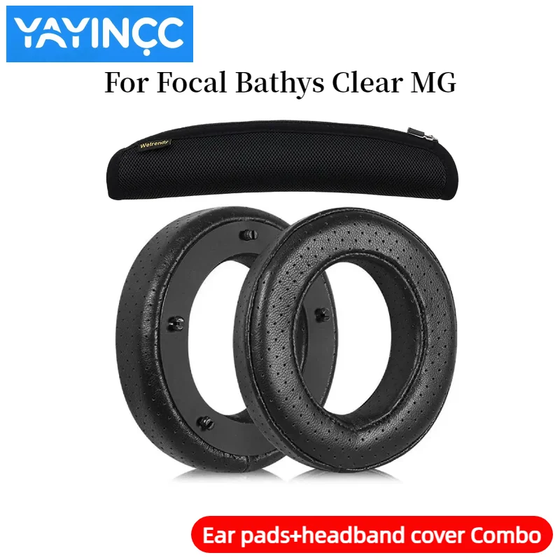 YAYINCC Replacement SheepSkin Ear pads+Zipper headband cover Combo For Focal Clear Elear Elegia Elex Stellia Utopia Ear Pads