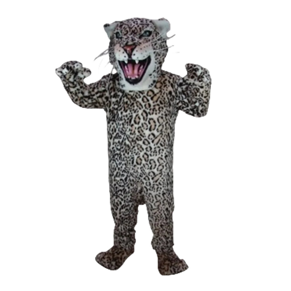 Leopardo mascote traje chita jaguar wildcat tema selvagem carnaval festa cosply mascote roupa terno fantasia vestido sw989