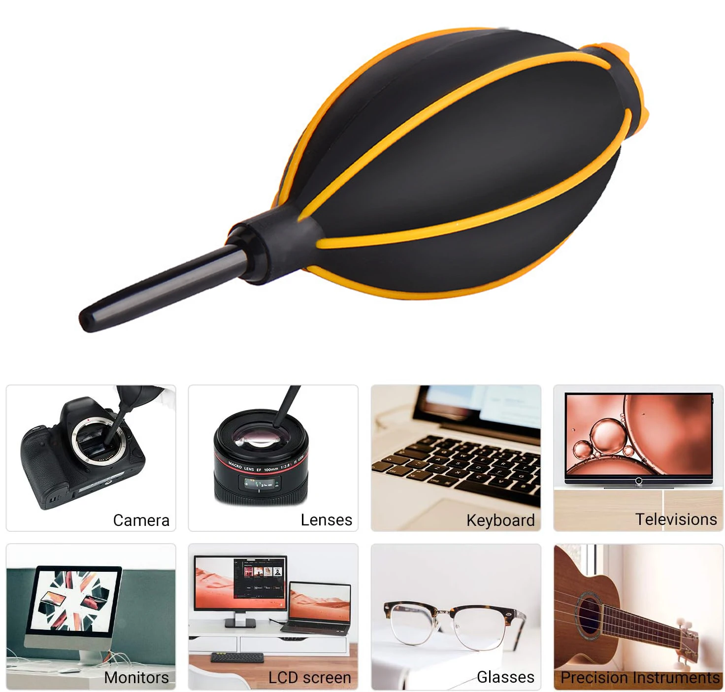 Super Air Blower Blaster Pump Dust Cleaner Bulb Blower for Camera Lens Sensor LCD Screens Musical Instruments Keyboards Filter