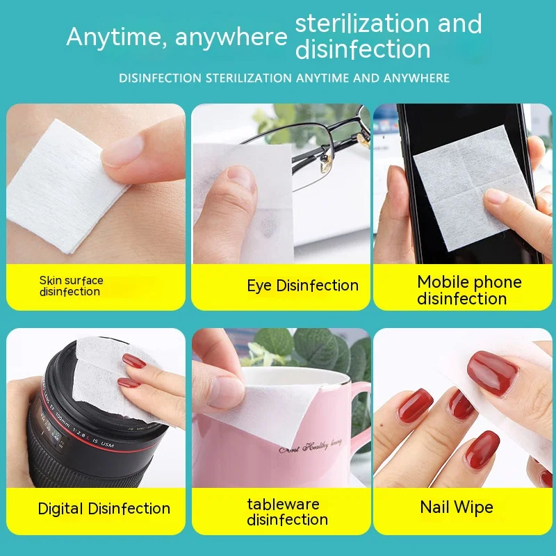 Disposable and convenient alcohol cotton pads for cleaning mobile phone screens, disinfecting and caring for wounds, alcohol wip