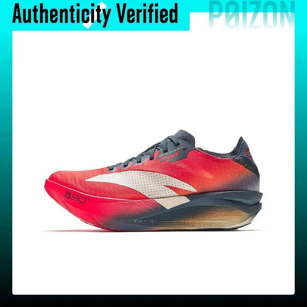 Anta C202 G9 2 Fabric Breathable Low top Nitrogen Technology Running Shoes Women's Red Gray Yellow 122545573-3