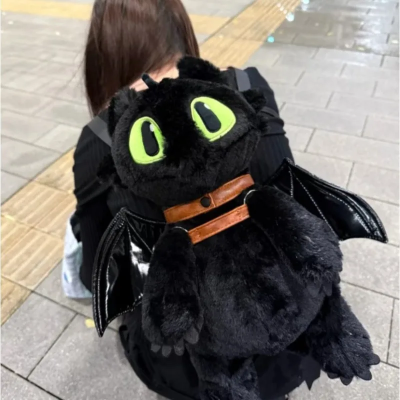 New Kawaii Funny and Cute Cartoon How To Train Your Dragon Toothless Doll Plush Backpack Girl Birthday Gift Christmas Gift