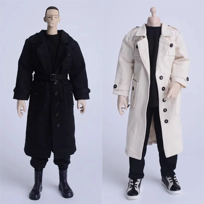 1/6 مقياس أبيض/أسود عصري النمط البريطاني سترة واقية معطف الملابس نموذج ل 12 ''ذكر الجندي عمل أرقام الجسم دمية