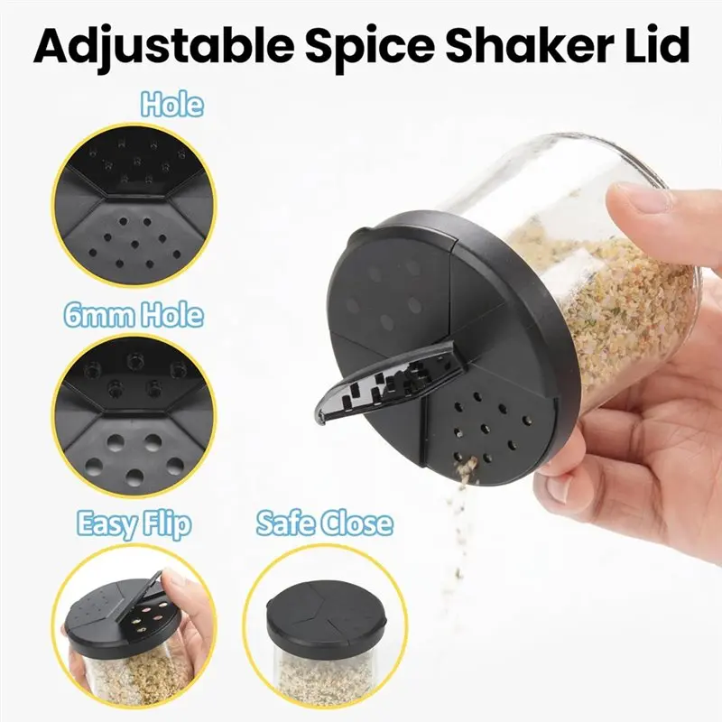 [NEWA64Z!】 Spice Shaker Lids Only For Oui Yogurt Jars (5 Oz Jar) Spice Dispenser Tops