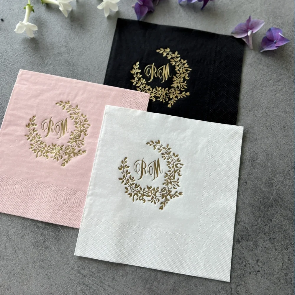 50 pcs Custom Napkins,cocktail napkins,Personalized Napkins,Event Favors,Party Napkins,Wedding napkins,Bridal Shower