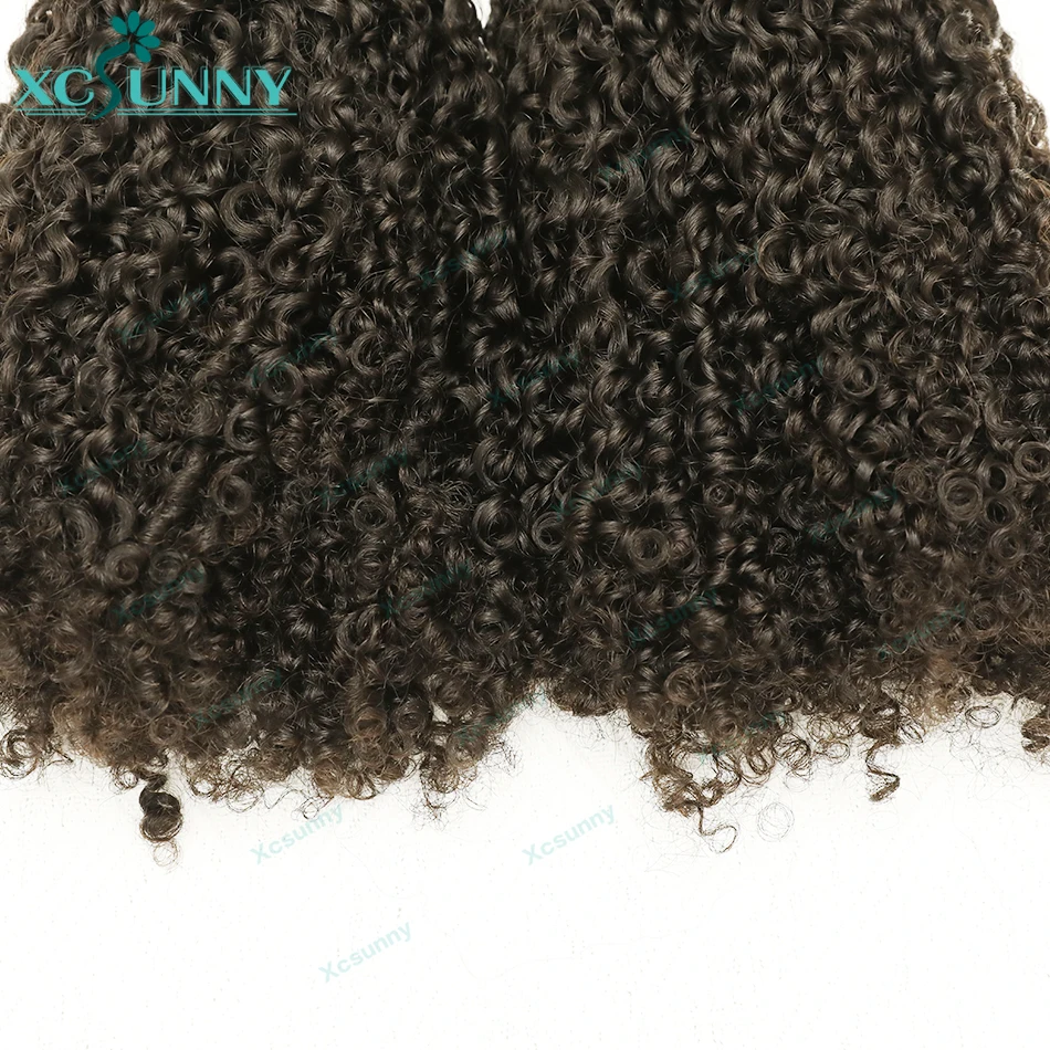 Kinky Curly Braiding Hair Human Hair Extensions Double Drawn Bulk Human Hair Kinky Curly For Braiding Bundles Boho Braids