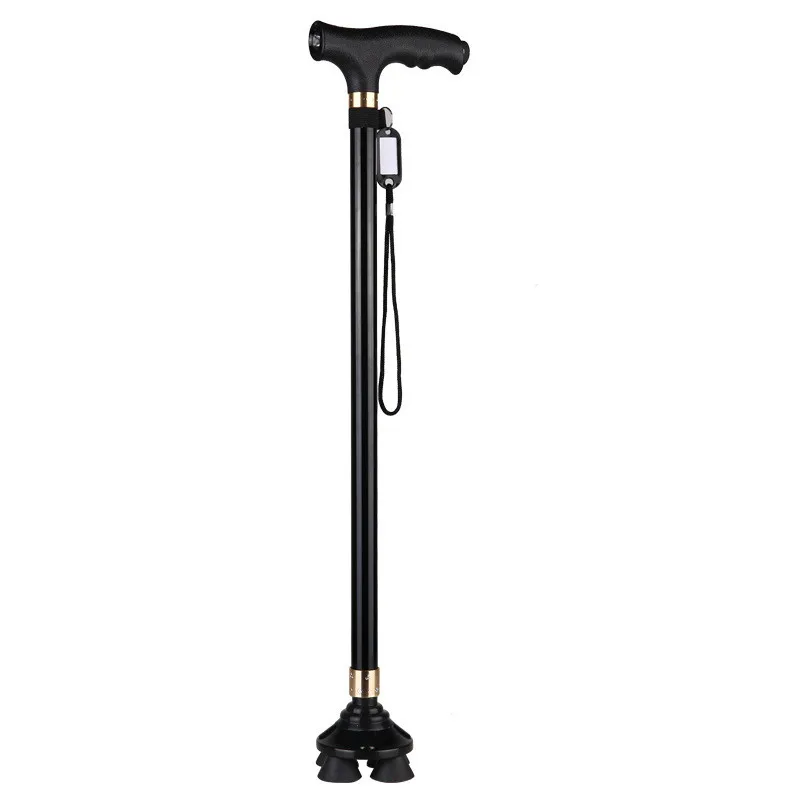 LED-licht wandelstok voor ouderen - Verstelbare kruk van aluminiumlegering met antislip rubberen basis voor senioren/mannen/gehandicapten