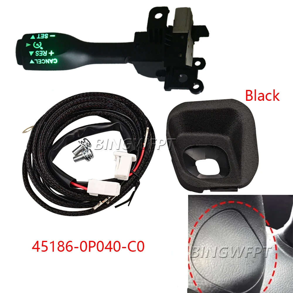 

New For Toyota Reiz 2010-2013 Dust Cover With Four Backlight Colors Cruise Control Switch 45186-0P040-C0