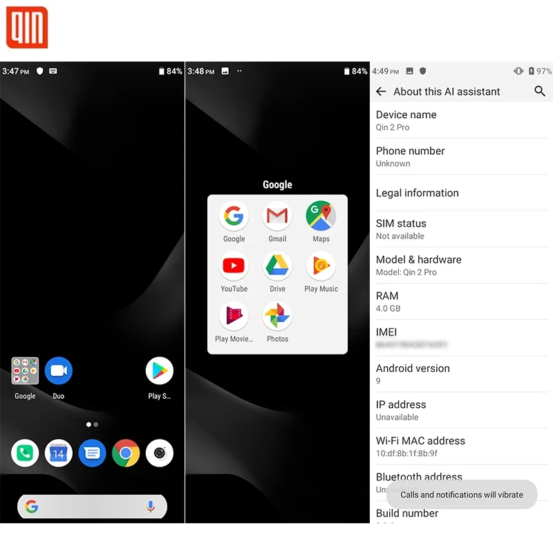 Global Version QIN 2 Pro Full Screen Phone 4G Network With Wifi