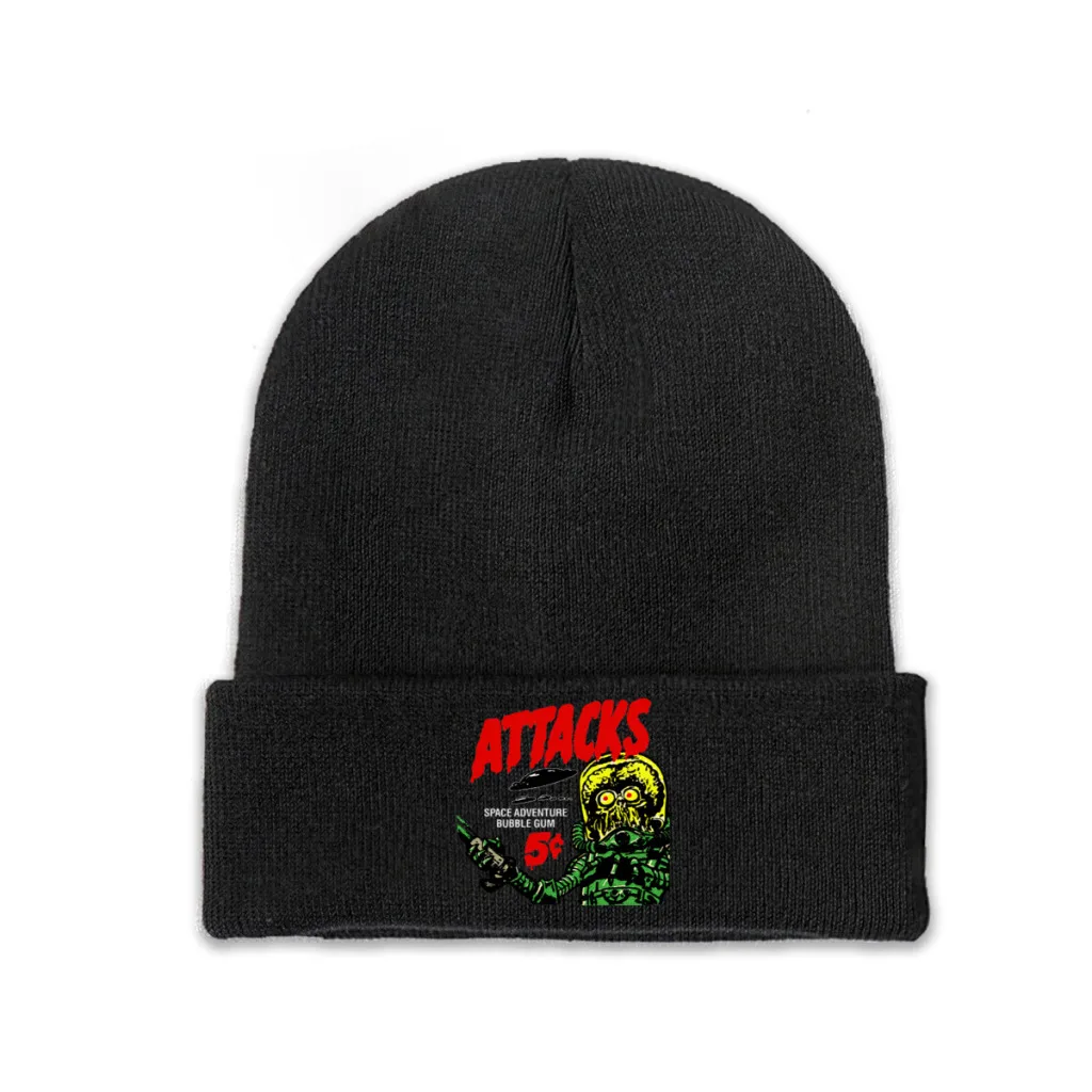 

Knit Hat Mars Attacks Martian Girl Film Winter Warm Beanie Caps Bubble Gum Classic Men Women Fashion Casual Bonnet