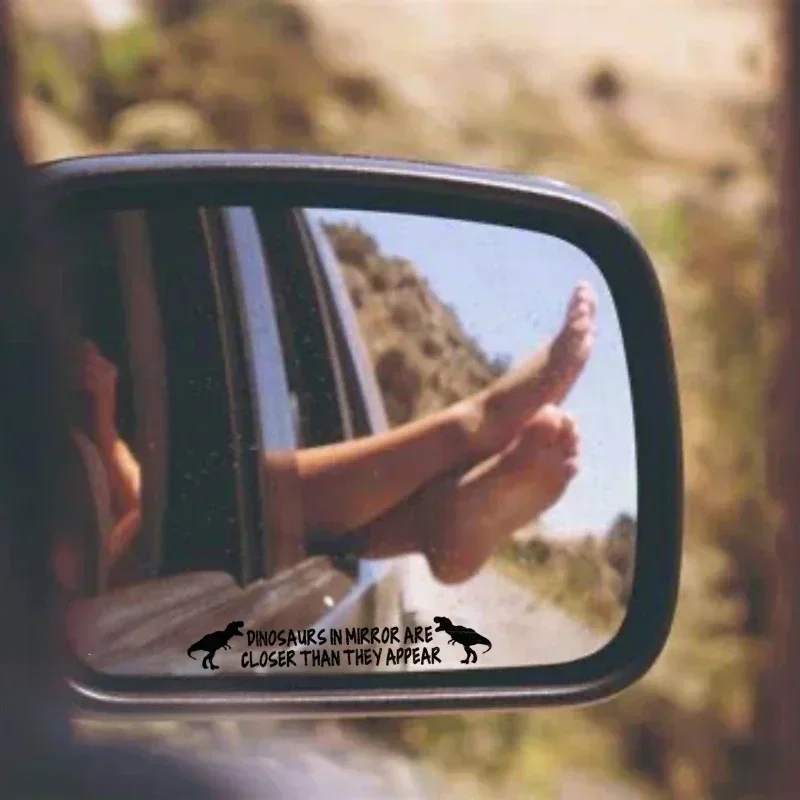 ملصقات الديناصورات - شارات مرآة السيارة T-Rex، ملصقات خارجية وأكواب، فينيل متين، سهلة اللصق، بدون بقايا #6