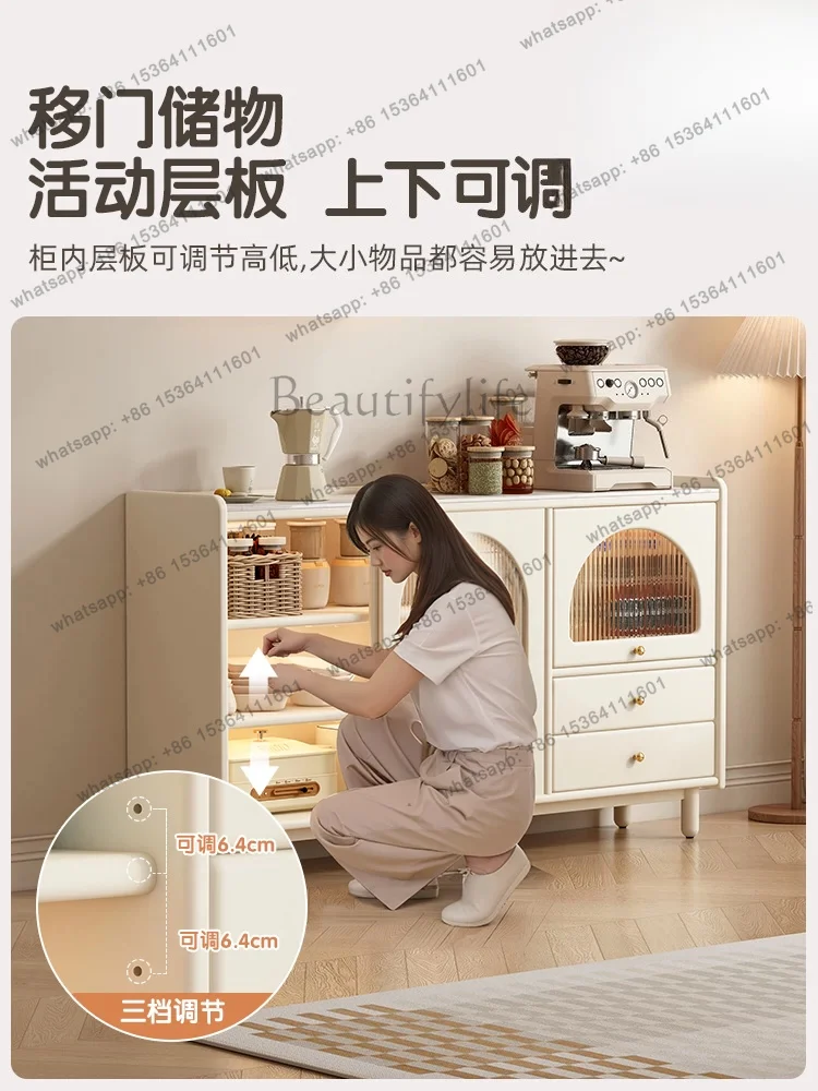 Modern simple solid wood porch partition decorative cabinet that can hold fish tank
