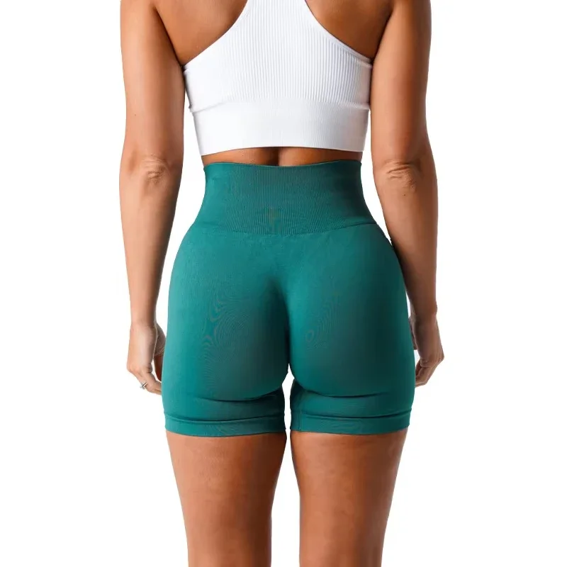 TKITK Spandex Solid Seamless Shorts Women Soft Workout Tights Fitness Yoga Pants Gym tight pants leggings cycling shark pants image 4