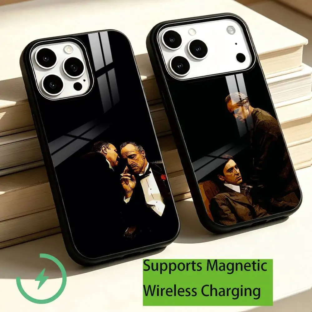 The Godfather V-Vito Corleone Phone Case For iPhone18,17,16,15,14,13,12,11 Plus,Pro Allows magnetic wireless charging Gift