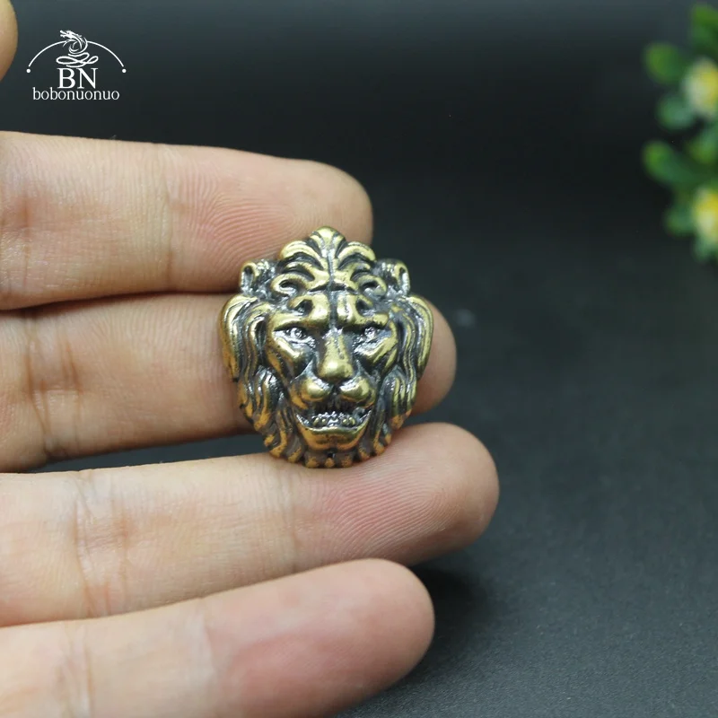 Pure Brass LION Head Decorative Buckle Retro Fashion Wallet Rivet Button DIY Leather Bag Backpack Belt Screw Buckles Accessories