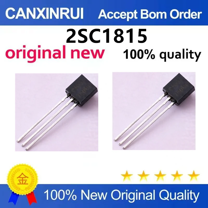 （5pcs-10pcs）Brand new original 2SC1815 TO-92 NPN transistor 50V/150mA direct insertion transistor copper pin