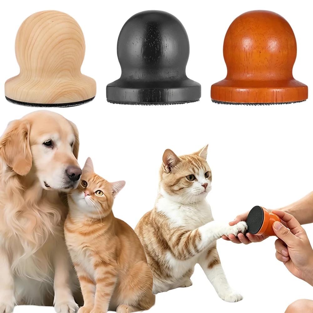 Wooden Pet Nail File Dog Cat Nail Grinder with Replaceable Sandpaper Quiet Grooming Tool for Paws