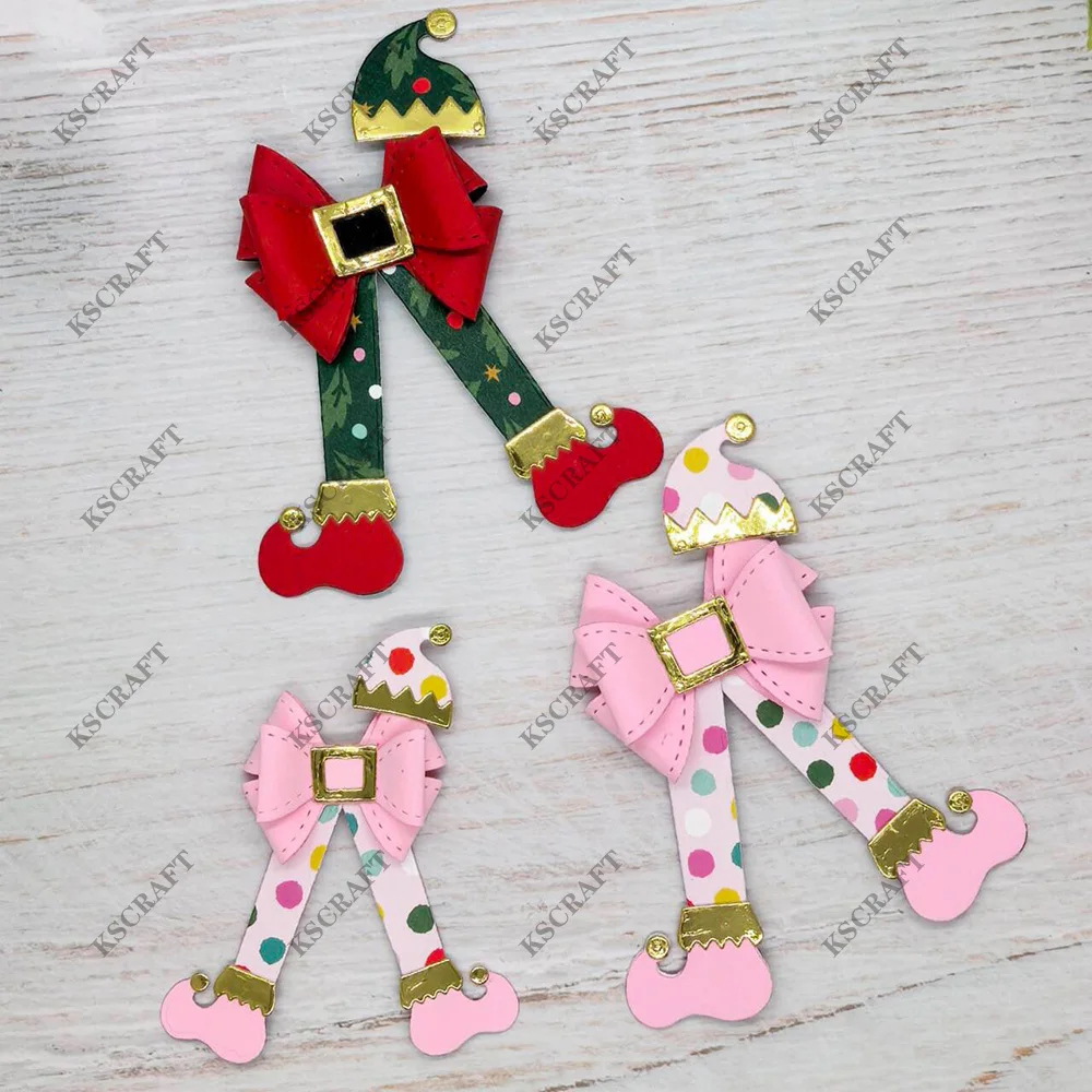 KSCRAFT Elf Bows Cutting Dies Stencils for DIY Scrapbooking Decorative Embossing DIY Paper Cards view 4