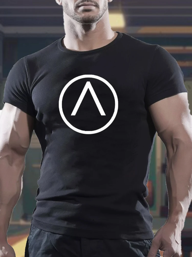 New Gym Fitness T-shirt Summer Muscle Men Sports Cotton Short Sleeve Large Size Tee Casual Training Top Male Breathable Clothing