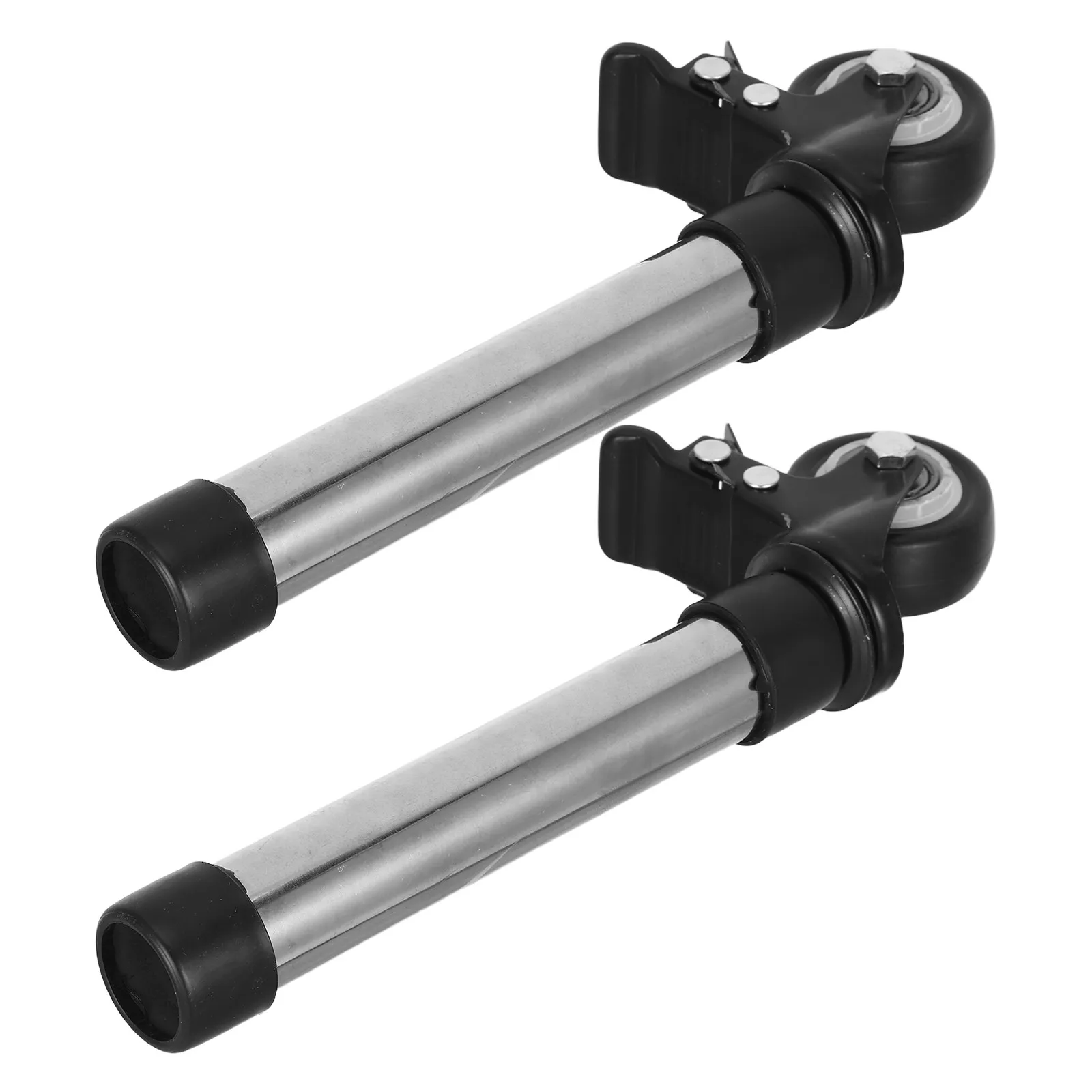 2Pcs Caster Wheels for Walkers Stainless Steel Swivel Replacement Parts Quiet Mini Castors Outdoor Indoor Terrain