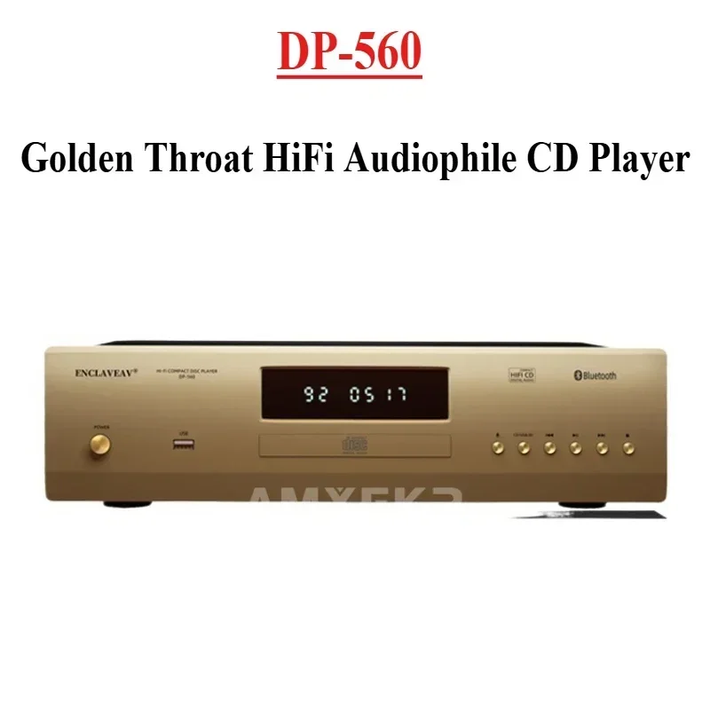 

Melian DP560 Professional CD Player High-Fidelity Lossless Disc Bluetooth Player Golden Voice HiFi Fever Home Music Player