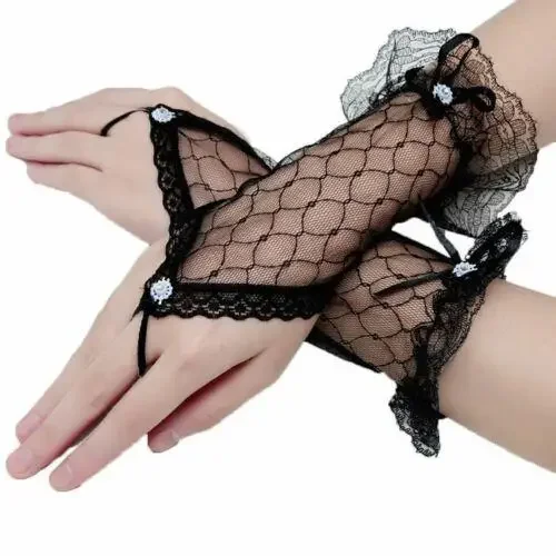 Sexy Lace Fingerless Gloves Wedding Ball Prom Bride Bridal Bondage