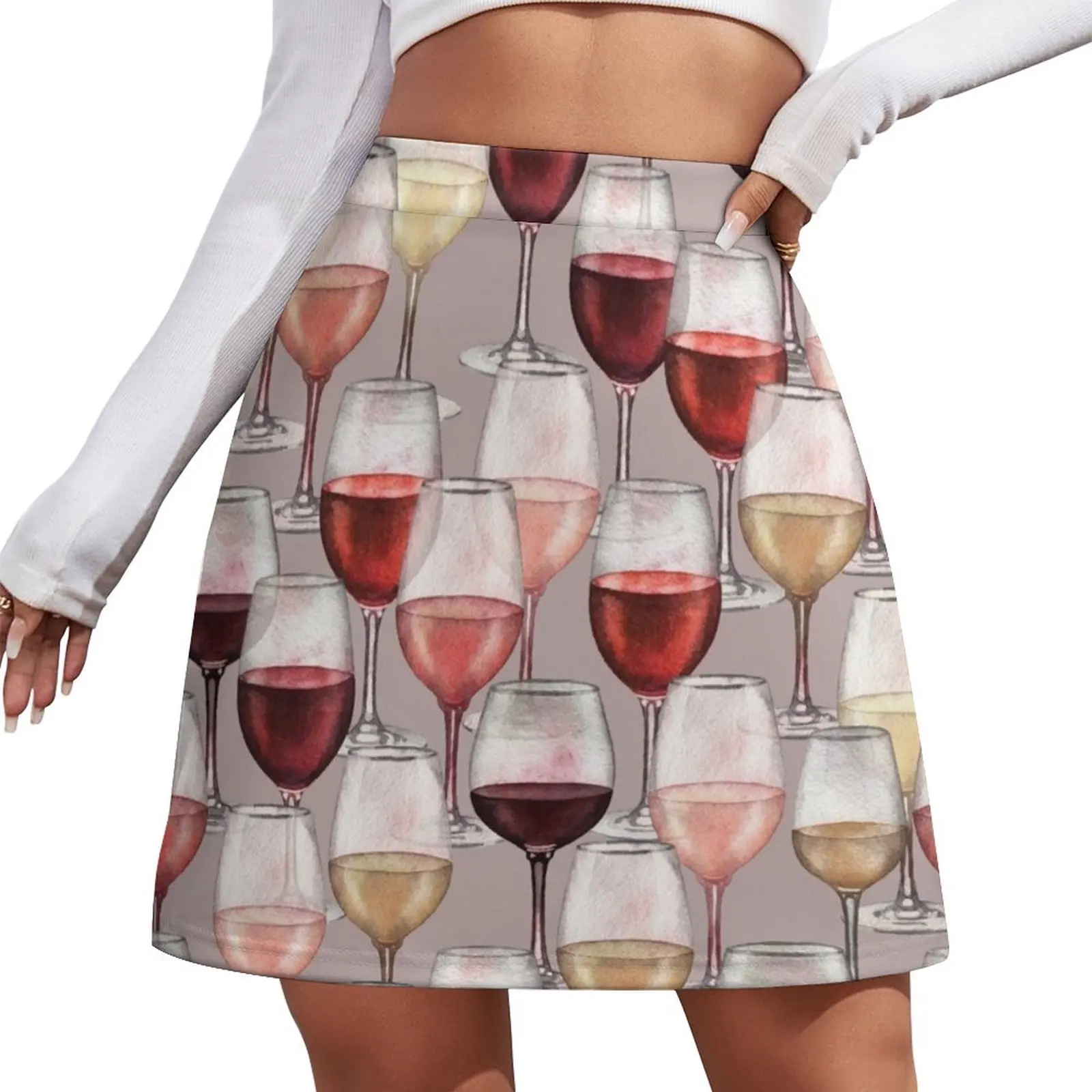 Wine wallpaper Mini Skirt skorts for women women's stylish skirts Mini Skirt