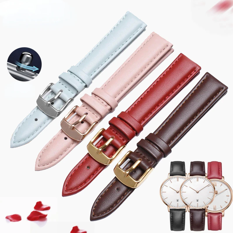 Ремешок из натуральной кожи для часов Casio LTP-1094Q V300 1095 1183 Женский мягкий удобный ремешок для часов аксессуары 18 мм
