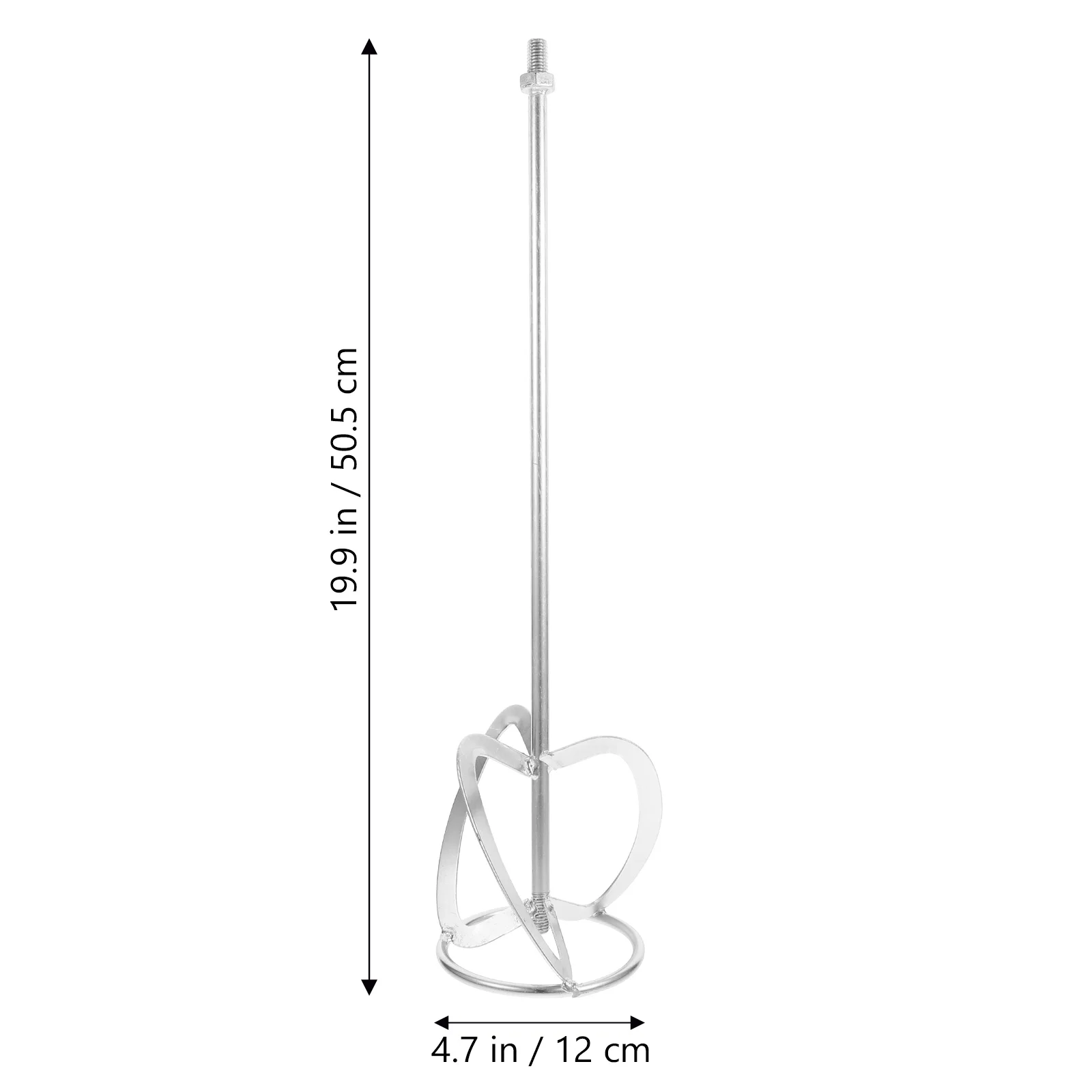 Screwdriver Stirring Rod Electric Whisk Steel Paint Mixer Part Silver Galvanized