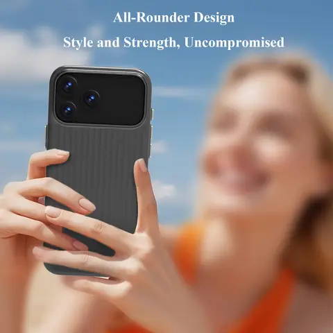 iPhone 17 Pro Max / iPhone Air / 17 के लिए Lereach फ़ोन केस, डबल-साइड एंटी-स्लिप स्ट्रिप्स के साथ नालीदार फ्रॉस्टेड कवर 8 best sales कास्टिफाई फोन केस - №7