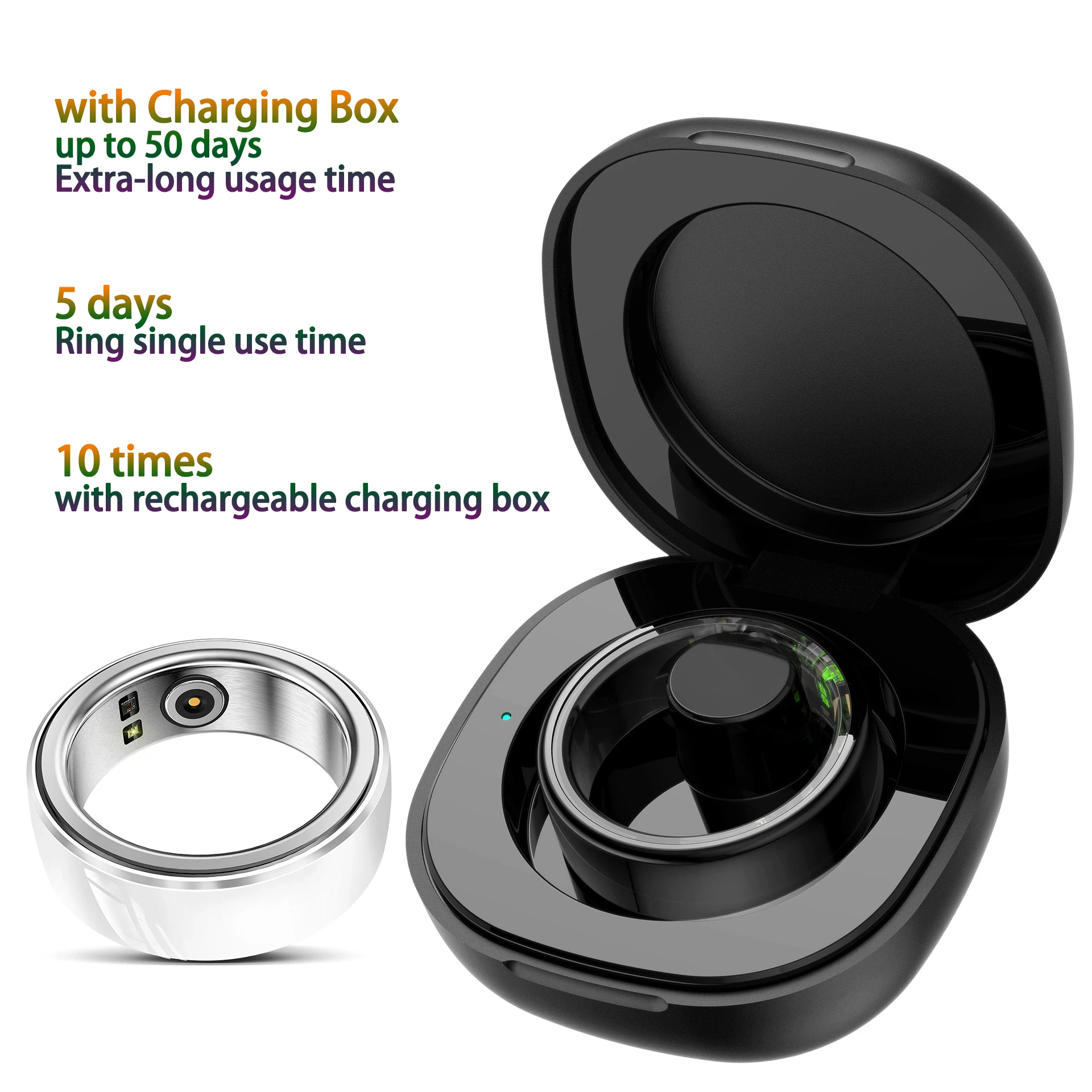 Новинка, умное кольцо для здорового фитнеса, датчик кислорода в крови, монитор сердечного ритма, IP68, водонепроницаемые умные кольца для мужчин и женщин