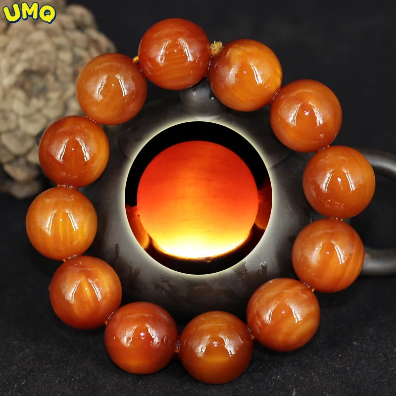 Small Hole Amber Hand String 2.0 Buddha Beads, Oil And High Ciphertext, Playing With All Transparent Wooden Imperial