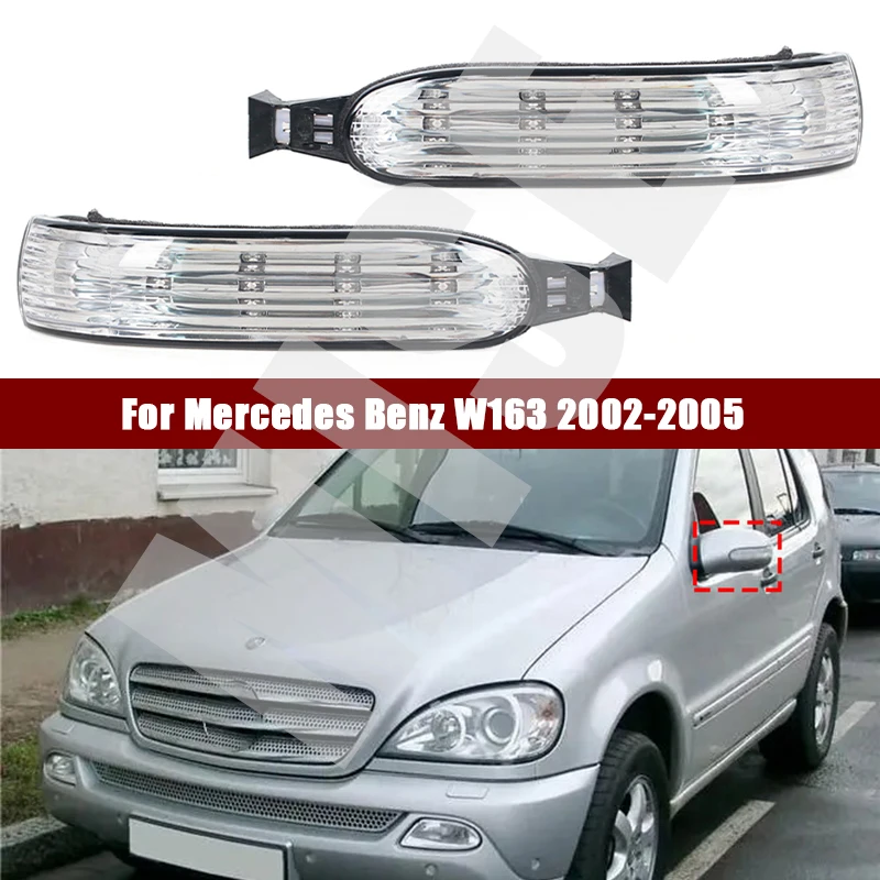 Lewe prawe lusterko samochodowe kierunkowskaz lampa boczna do Mercedes Benz W163 ML270 ML230 ML350 ML430 ML 1638200521 / 1638200621