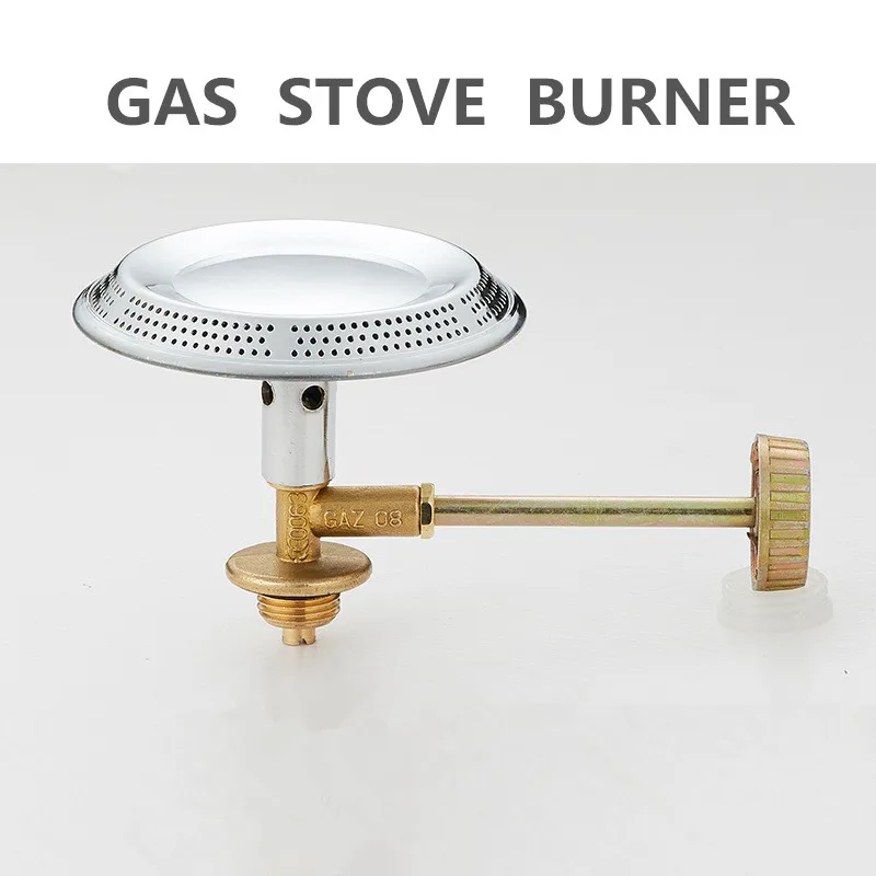 LPG Gas Burner and Valve Camping Outdoor Orgaz Electroplating Stove Stainless Steel Gas Head Copper Valve For Gas Cylinder