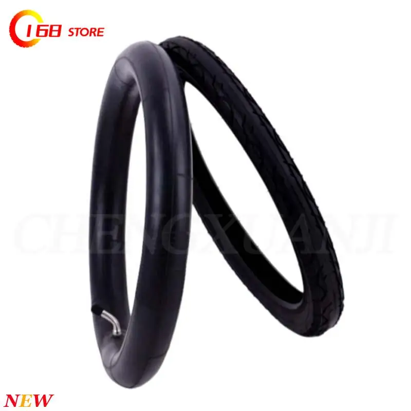 14x1.50 Complete Bicycle Tyre Set Outer Tire And Bent Valve Inner Tube Accessories