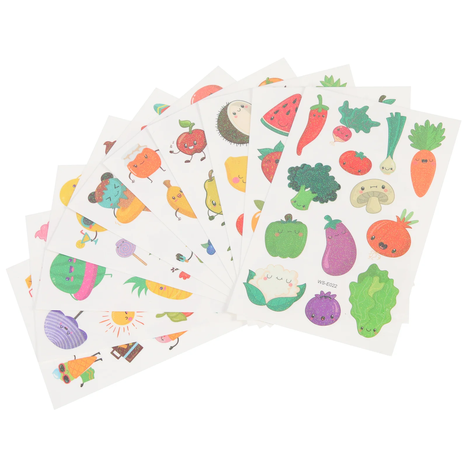 10 Sheets of Fruit Pattern Tattoos Summer Summer Stickers Body Decal Children Body Decals