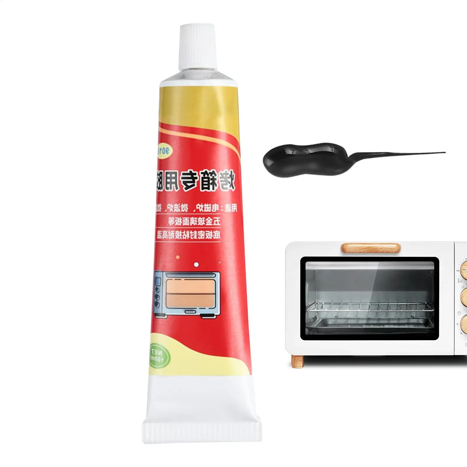 Oven Panel Glue 100ml High Temperature Resistant Oven Panel Sealant Leak-Proof Fast Drying Sealant For Oven Cooktop Microwave