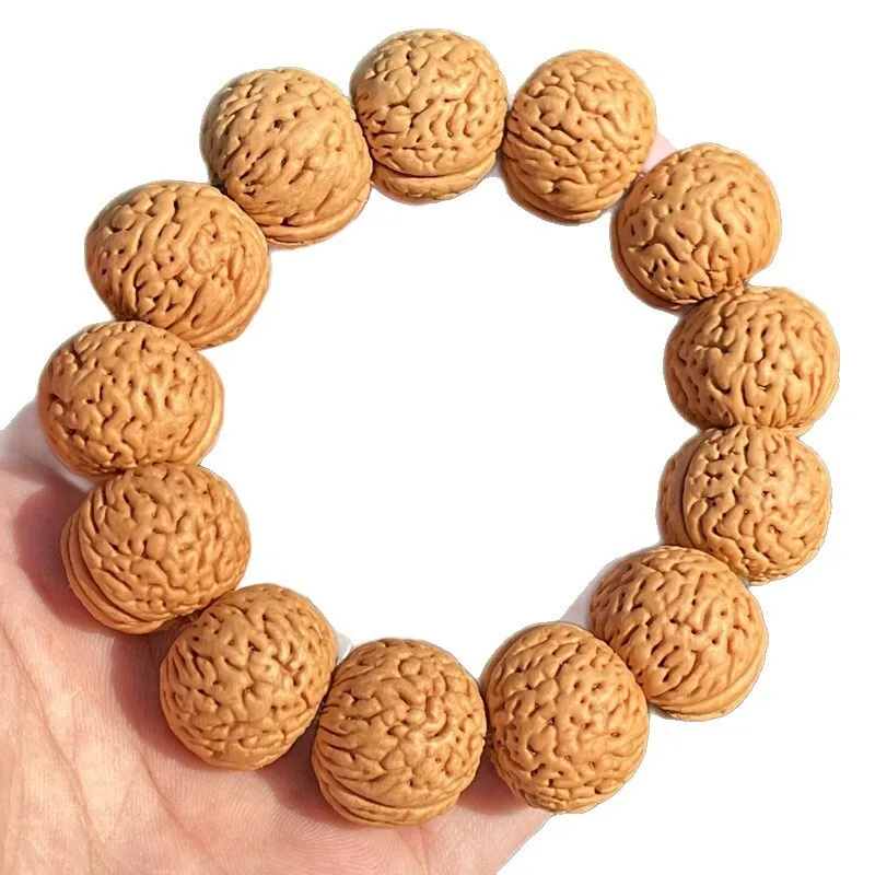 أصيلة البرية الطبيعية قصيرة الجذع الدماغ الحبوب البقان المغلفة الصغيرة الثقافية اللعب بوذا الخرز الخوخ الأساسية سوار #5