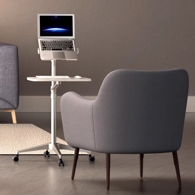 Floor-standing laptop stand, standing office workbench, rotating height-enhancing computer gaming table, multi-function aluminum