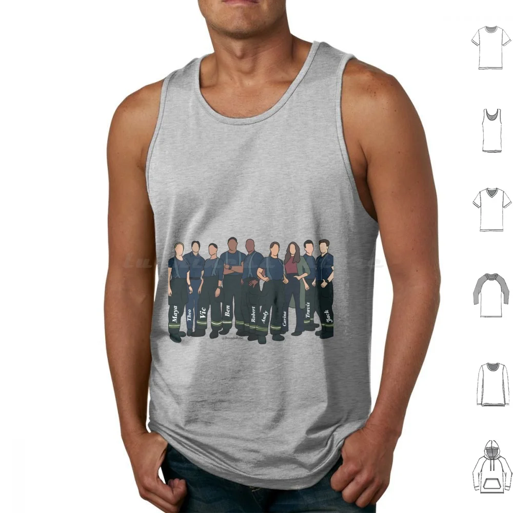 Station 19 Cast #2b Tank Tops Vest Sleeveless Maya Bishop Carina Deluca Station 19 Greys Danielle Savre Stefania