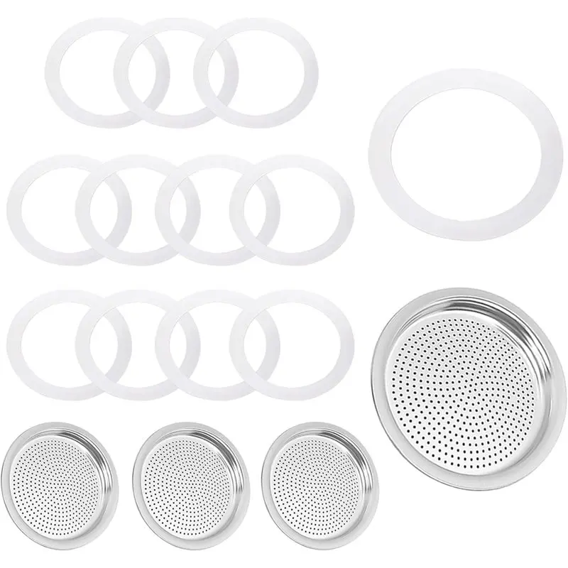 【NUEVO】16 piezas de repuesto para filtro de cafetera Moka, para Bialetti 6 tazas Moka Express, para Fiammetta, Break, Happy, Dama, Moka Melo