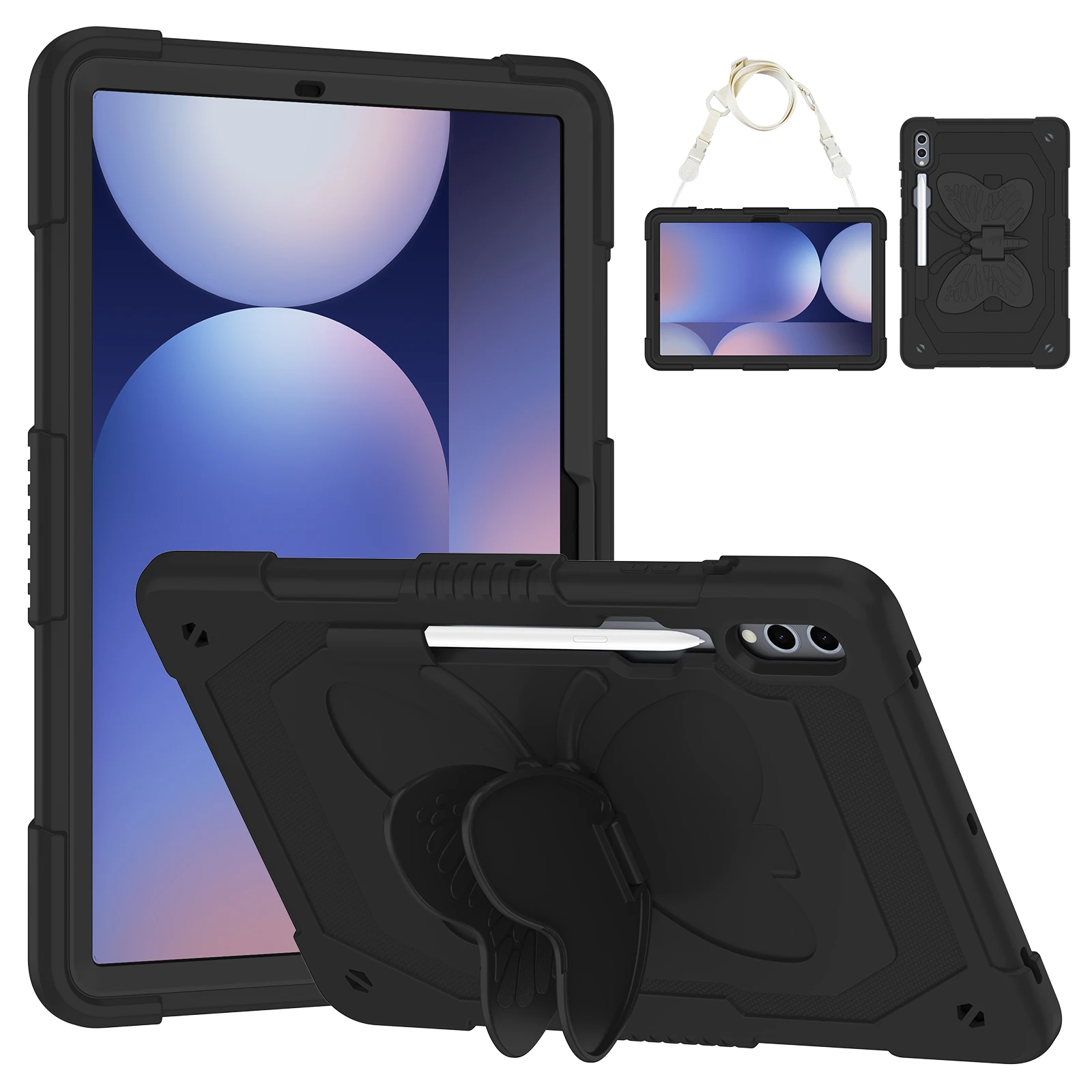 

Детский чехол-подставка для Samsung Tab S10 S9 S8 S7 FE Plus 12.4" SM-X820 X826 X610 X616 X810 X816 X800 X806 T730 T735 T970 T975