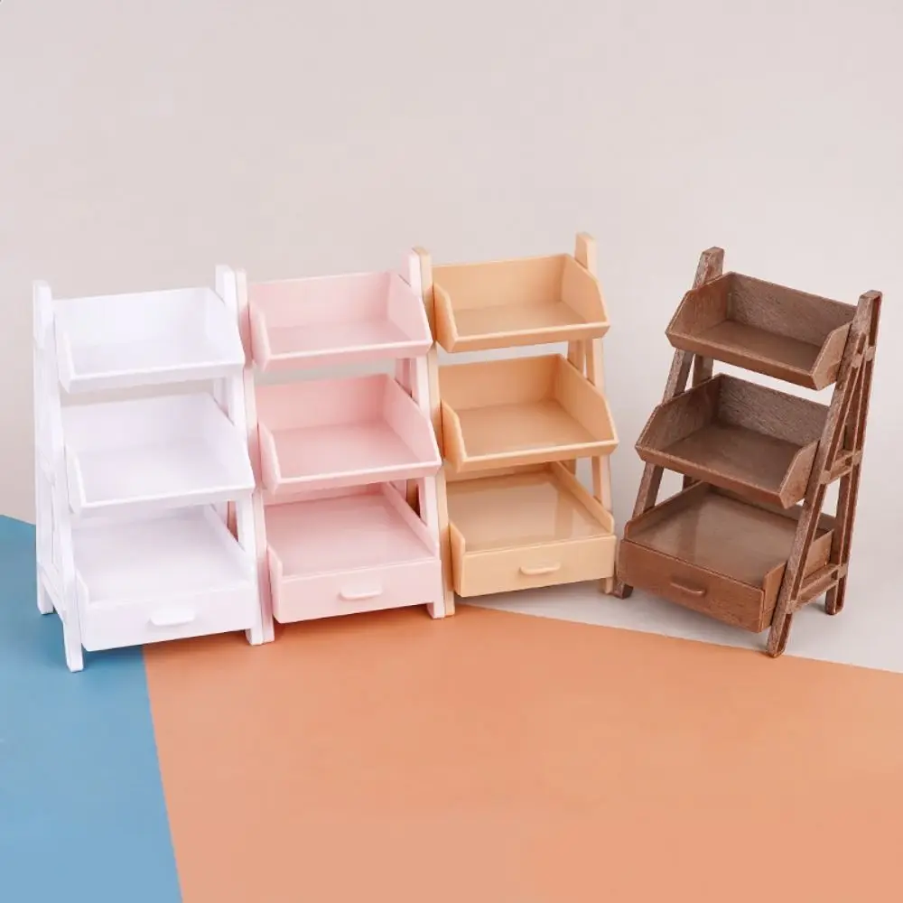 جديد صغير 1:12 دمية الأثاث متعدد الأنماط البلاستيك DIY مصغرة حامل أرفف تخزين الرف