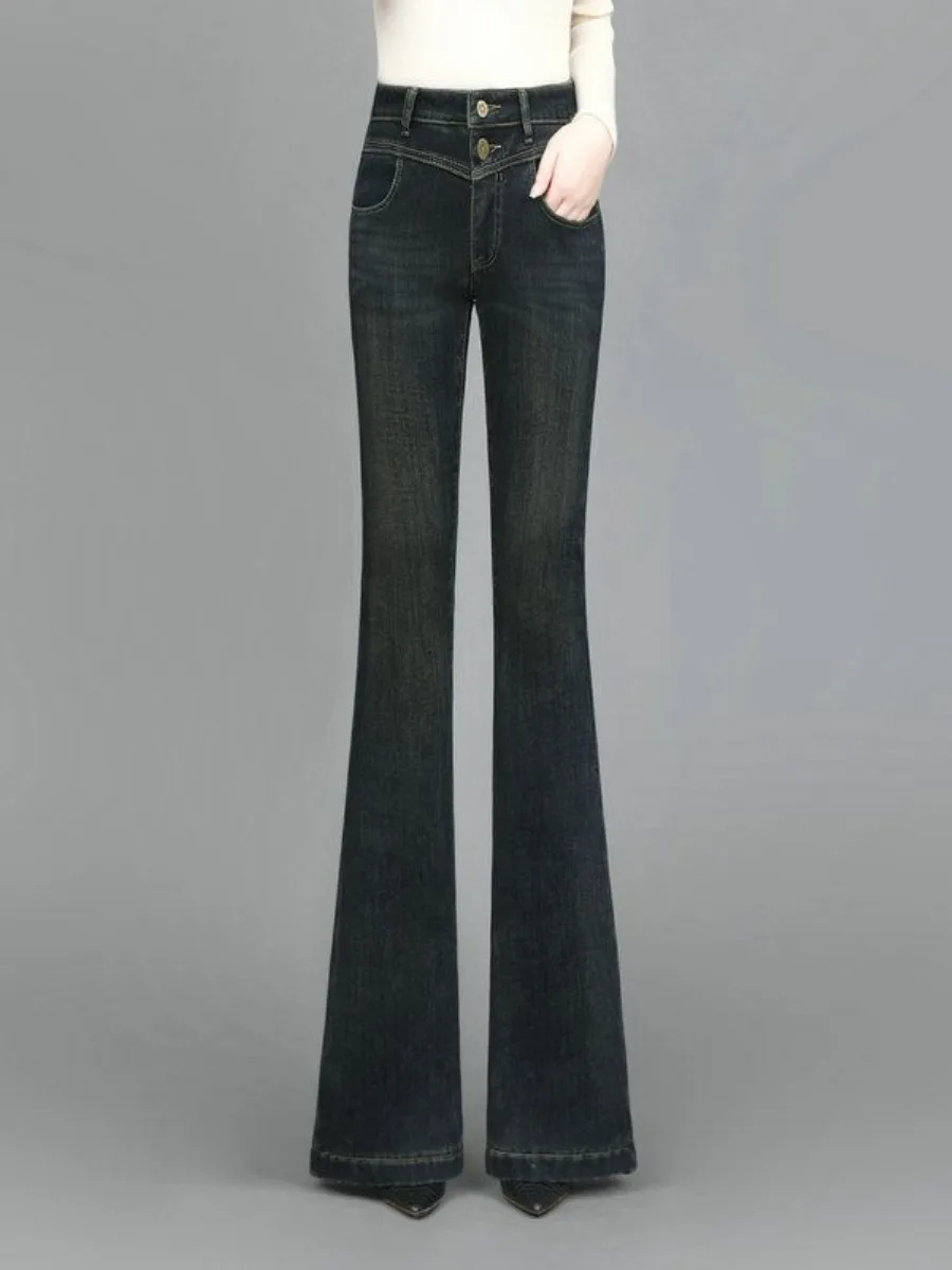 ensemble-deux-pieces-en-jean-retro-taille-haute-double-polaire-pour-femme-coupe-evasee-amincissant-et-extensible-marque-yang-jing