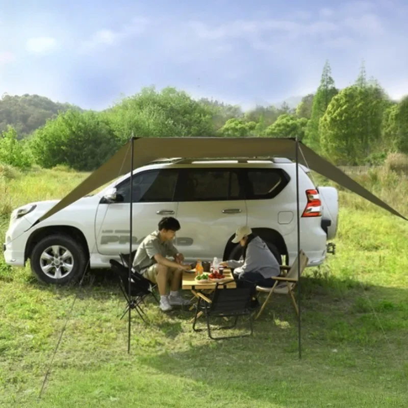 TechHPOutdoor Camping Vehicle Sun Shelter Portable Waterproof Convenient Construction Tents Self-driving Camping Car Side Sunscr